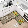 thumbnail image 2 of Sunflower Kitchen Rugs Set 2 Pieces Non Skid Kitchen Floor Rug and Mat Absorbent Microfiber Standing Area Mat for Farmhouse Bedroom Doormat 17"x48"+17"x24", 2 of 6