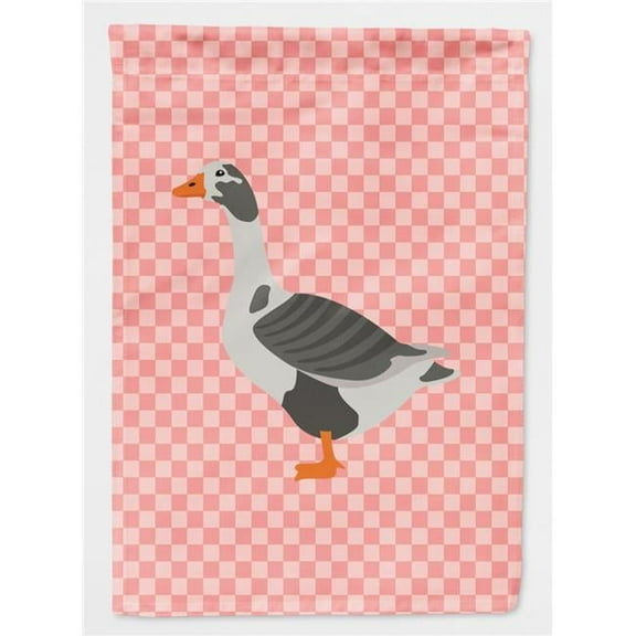 Carolines Treasures West of England Goose Pink Check Flag Garden Size Small multicolor