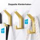 thumbnail image 4 of 5 Piezas Ganchos para Toallas Ganchos de Pared Ganchos para Ropa de Pared de Acero Inoxidable, Inoxidables, Ganchos para Baño Inodoro Toallero Cocina Oficina Ropa Ganchos para Niños Ormromra 2035027-1, 4 of 8