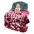 thumbnail image 3 of College Covers Mississippi State Bulldogs Huge Raschel Throw Blanket, Bedspread, 86" x 63", 3 of 9