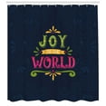 thumbnail image 3 of Ambesonne Joy Shower Curtain, Ornate Xmas Theme Motif, 69"Wx84"L, Multicolor, 3 of 3