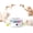 Off-White, variant on 3 in 1 Automatic Interactive Cat Toys,Kitten Toy With Fluttering Butterfly, Moving Feather, Track Balls, Dual Power Supplies, USB Powered (White)