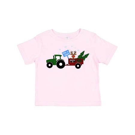 

Inktastic Plaid Christmas Tractor with Cute Reindeer Boys or Girls Toddler T-Shirt