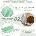 thumbnail image 3 of Uxcell Paper Doilies, Paper Lace Doilies Disposable Round Modern Decorative Placemats Bulk, Fit for Cakes Desserts Green 3.5 Inch, 3 of 7
