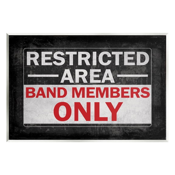Stupell Industries Band Members Only Typography Painting Unframed Art Print Wall Art, 19 x 13