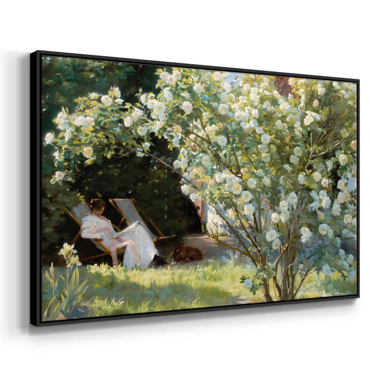 Vintage Landscape-CCXLIV By Wexford Home Framed in Black Wood Gallery Wrapped Canvas 17 in. x 25 in.