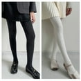 thumbnail image 5 of Elegant Slimming Twist Chain Stripe Pattern Tights Soft Cotton Women's Legwear Hosiery Solid Color Footed Pantyhose, 5 of 20