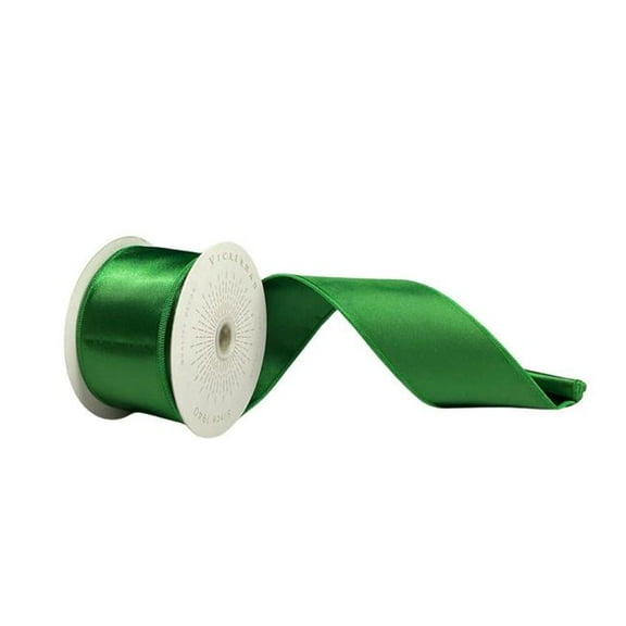 Vickerman QTX240924 2.5 in. x 10 Yards Emerald Satin Ribbon