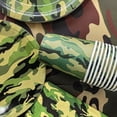thumbnail image 4 of Vajilla de fiesta temática de camuflaje para niños, Pancarta, globo, tema militar, fiesta de cumpleaños, suministros de decoración para Baby Shower, 4 of 5