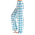 thumbnail image 2 of HKYNLAG Pajama Pants for Women Plaid Soft Lightweight Wide Leg Pj Pants Casual Comfy Loungewear Christmas Sleep Bottoms Light Blue M, 2 of 5