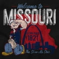 thumbnail image 2 of Popeye Missouri State MO Cartoon Women's T Shirt Ladies Tee Brisco Brands S, 2 of 5