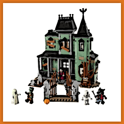 Display Case for LEGO® 31167 Haunted Mansion (Black base)