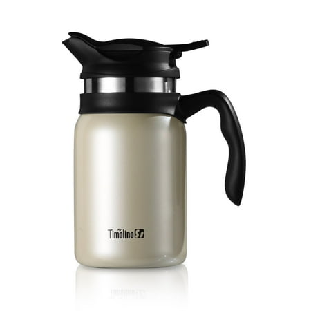 Timolino VPJ-60TEMIW 20 oz. Majestica Insulated Vacuum Coffee And Tea Maker - Ivory White
