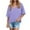Purple, variant on Summer Tops for Women Short Sleeve Tee Shirt Women Athletic Clothes Athletic Shirts Comfy Loose Tops Summer Casual Short Sleeve Exercise Loose Workout Shirts Khaki L