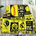 thumbnail image 2 of Softball Blanket Gifts for Girls Women Men Team,Soft Cozy Sport Softball Blankets and Throws Bed Bedding Outdoor,Funny Softball Gifts for Kids Boys Softball Lovers 40X50, 2 of 6