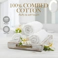thumbnail image 3 of Elaine Karen Premium Cotton Bath Hand Towels for Home, Hotel & Spa, 6-Pack White, 3 of 7