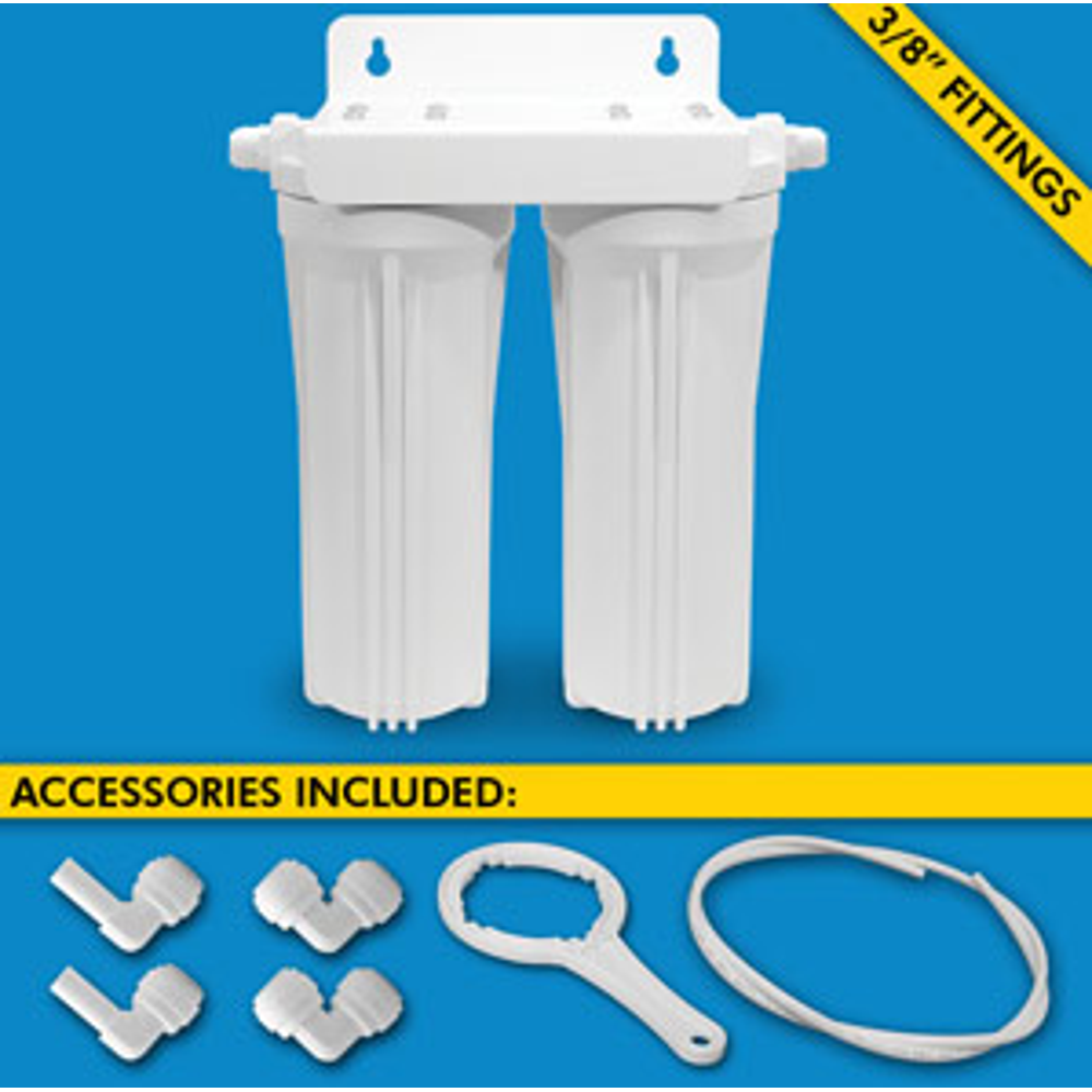 H2O Dual Stage Under Sink Inline Water Filtration System UCF0238USA