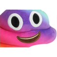 thumbnail image 2 of Smiley Poop Rainbow Pillow - Soft Round Plush Yellow Pink Pillow - Smile Face Eyes Emoticon Decoration Toy (Smile poo rainbow) 2025, 2 of 3