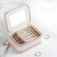 thumbnail image 5 of Double zipper Jewelry Box - Lady's birthday Gift, personalized jewelry Travel Box - Double zipper Jewelry Storage box, Mom's birthday gift 4.5*3.35*2in, 5 of 13
