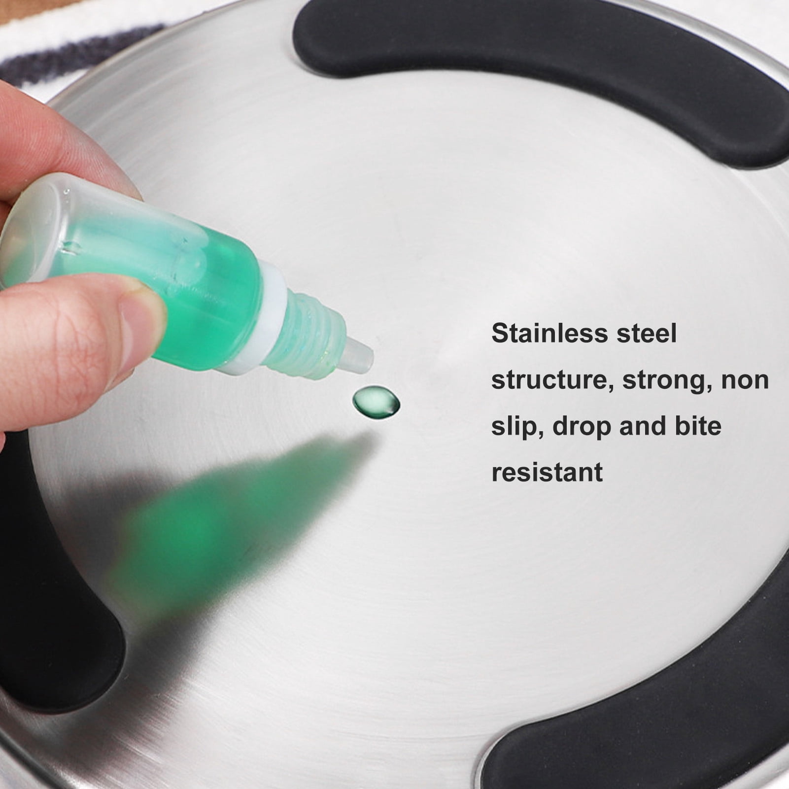Suodoka Slow Feeder Dog Bowls Stainless Steel Slip Resistant Pet Feeding Bowl Small 6.7 in / 17 cm