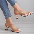 thumbnail image 1 of 2023 zapatos de mujer, sandalias de verano de tacón medio grueso, nueva moda, sandalias sexis de tacón alto con cabeza cuadrada y punta abierta, zapatos de mujer 42 Gao Jinjia LED, 1 of 2