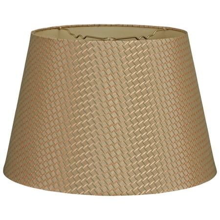 Royal Designs 18" Tapered Shallow Drum Hardback Lamp Shade Green Gold
