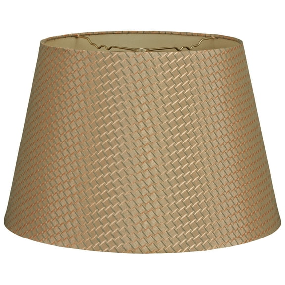 Royal Designs 20" Tapered Shallow Drum Hardback Lamp Shade Green Gold