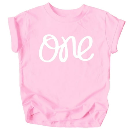 

One 1st Birthday Shirt for Baby Girls First Birthday Outfit Pink Shirt