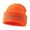 Orange, variant on Men Outdoor Hat with Reflective Stripe High Elasticity Keep Warm Solid Color Folded Brim Nocturnal Sport Cap High-Visibility Knitted Headwear for Construction Running Cycling