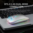 thumbnail image 4 of Ratón inalámbrico Bluetooth con USB recargable RGB para ordenador portátil, PC, Macbook, ratón para juegos, 2,4 GHz, portátil, 4 of 7