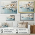thumbnail image 4 of Designart "Minimalistic Outlook Of The Port III" Port Landscape Floater Framed Wall Art Prints, 4 of 5