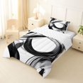 thumbnail image 2 of Homewish Gradient Watercolor Twin Comforter Sets,Abstract Geometric Bedding Set,Black White,Reversible,2pcs,1 Comforter and 1 Pillowcase, 2 of 7