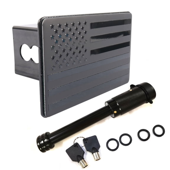 Heavy Duty 2" Trailer Hitch Cover With Anti-Theft & Noise Reducing Foam Rings For Trucks/SUVs