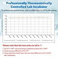 thumbnail image 6 of FOUR E's Scientific 10L Incubator, 35-148℉ Thermostatic Cabinet Lab Incubator for Lab General Purpose, Test, Petri Dishes, Bacteria, Egg Incubation, 12V/110V, 6 of 7