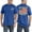 Dark Blue, variant on Independence Day Patriotic Short Sleeve Crew Neck T‑Shirts for Men Breathable Vintage Distressed 1776‑2026 USA Flag Front Back Print Casual Summer Tops Gray XL