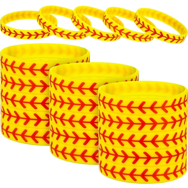 Softball silicone shop bracelets