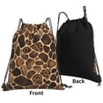 thumbnail image 4 of Leisure Draw String Mouth Backpack 16 X 14 Woven Band Durable Not Easy To Fall Off In Travel Portable Draw String Design Leopard Skin Print Style Firebrick_1, 4 of 8