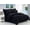 Black, variant on Elegant Comfort Striped 8 Piece Bed in a Bag, Full/Queen with Comforter, Bed Skirt, Pillow Shams, Flat Sheet, Fitted Sheet, Pillowcase