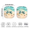 thumbnail image 6 of Binienty Beach Sea Turtle Car Windshield Sun Shade Covers Visors Heart Print Auto Front Window Sunscreen UV-Blocking Folding Car Window Sun Blocker Universal for Auto Truck Van SUV 2 Pcs, 6 of 7