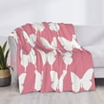 thumbnail image 4 of Throw Blanket for Couch Sofa and Bed, Butterfly 2 Soft Plush Throw Blanket, Fuzzy Cuteness Comfy Warm Washable Flannel Blanket Throws for All Season, 4 of 8