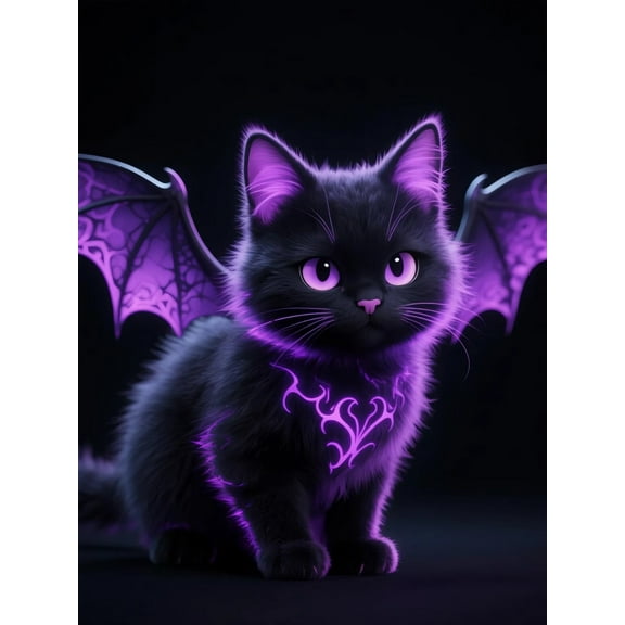 Bat Black Cat 35 Piece Puzzle for Adults ,Challenging Yet Rewarding Family Game,Halloween Premium Wooden Jigsaw Puzzles