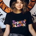 thumbnail image 3 of Spooky Season Shirt | Cute Pastel Halloween T-Shirt for Women, Natural, Size M, 3 of 6
