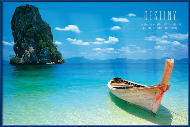 Destiny motivational poster 24x36/" Boat in Phuket Thailand