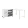 thumbnail image 1 of Hustle 60W x 30D Computer Desk with Storage in White - Engineered Wood, 1 of 8