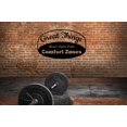 thumbnail image 2 of Never Come From Comfort Zones Fitness Workout Success Motivation Quotes Wall Decal Healthy Lifestyle for Girls / Boys Gym Home Sports Room Decor Vinyl Wall Art Sticker Decoration Size (8x10 inch), 2 of 3