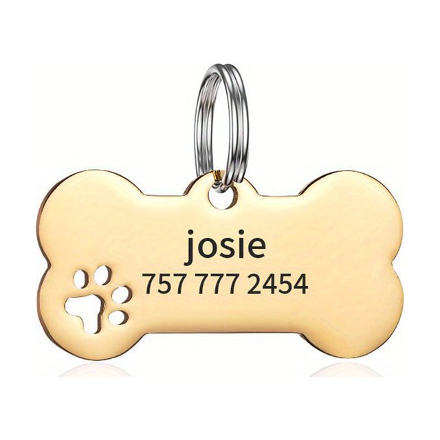 Custom Engraved Dog ID Tags - Perfect for Puppies & Small-Medium Dogs - Include Your Pet's Name & Phone Number!