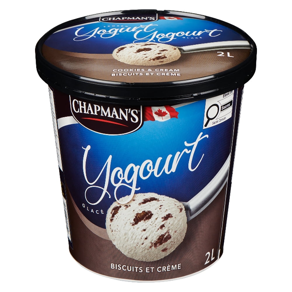 Chapman's Frozen Yogurt Cookies & Cream in a Tub, 2L