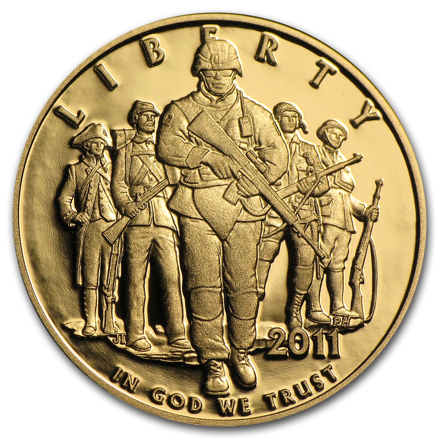 2011-W Gold $5 Commem Army Proof (w/Box & COA)