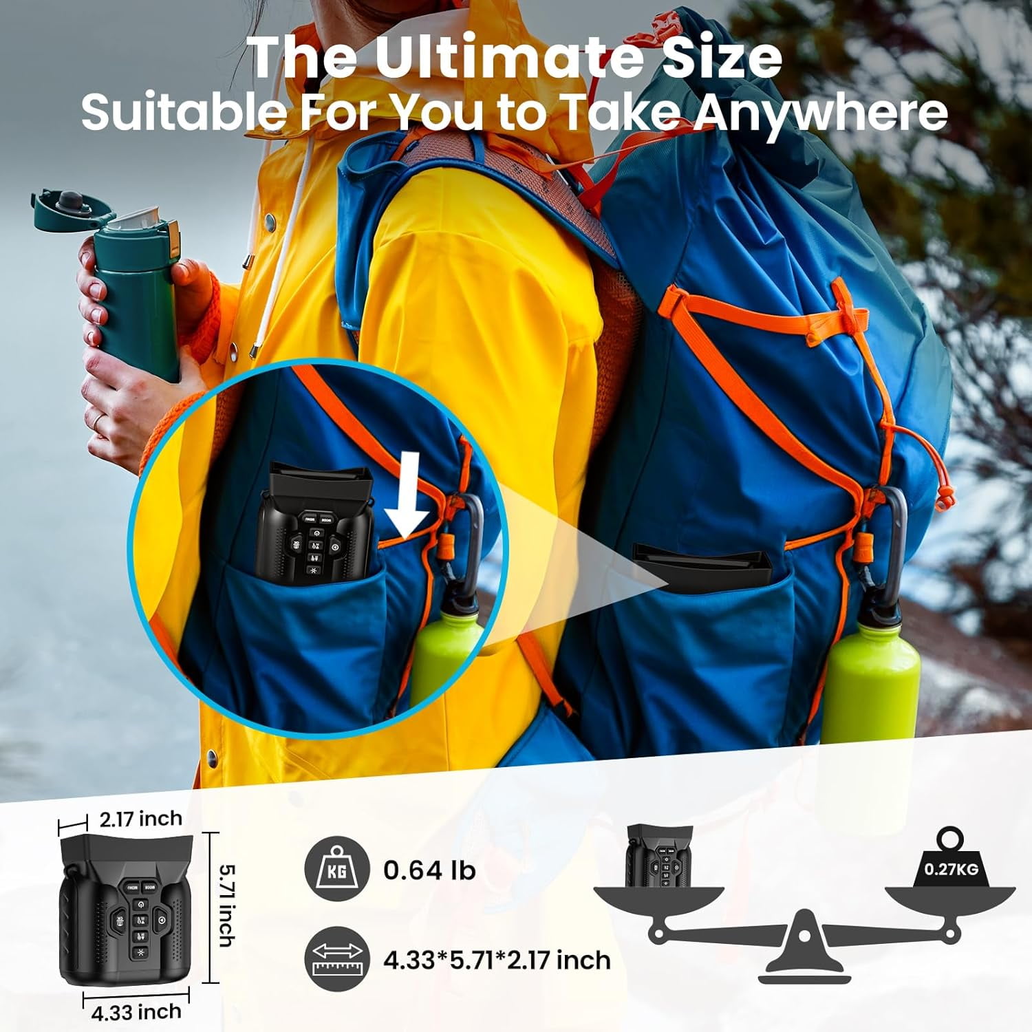 WARMTUYO 4K Night Vision Binoculars with 1000FT IR Range & 16X Zoom - 5000mAh Rechargeable, 32GB Card, Video Recording -for Adults, Men Gift