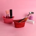 thumbnail image 3 of Caja de almacenamiento de cosméticos creativa para bañera pequeña, caja de almacenamiento de plástico para brochas de maquillaje, mini caja de almacenamiento de escritorio, 3 of 5